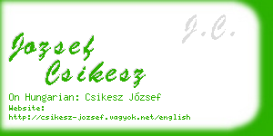 jozsef csikesz business card